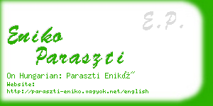 eniko paraszti business card